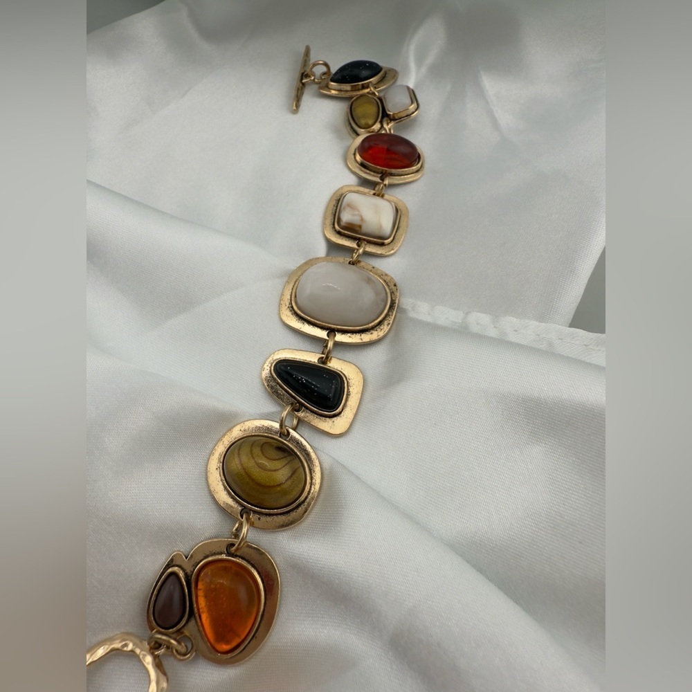Bohemian Vintage Colorful Rock Multi-Stone Bracelet - Picture 9 of 10